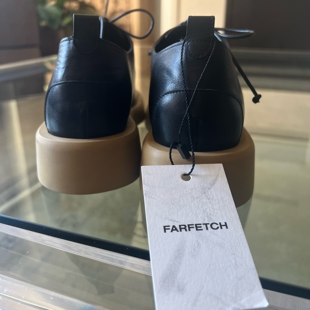 Marsell Derby shoes black with tan soles. Size 38 NWT - Picture 6 of 10